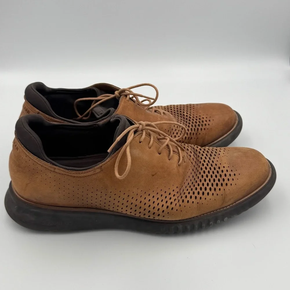 Cole Haan Brown 2.ZeroGrand Laser Wingtip Oxford Shoes 10.5 NO BOX